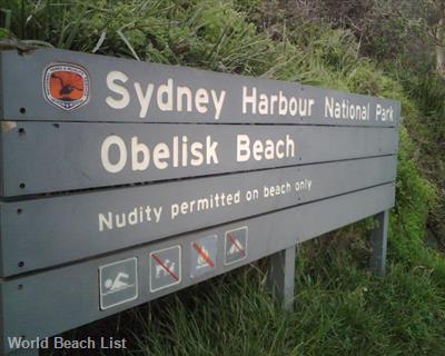 Obelisk Beach Sign
